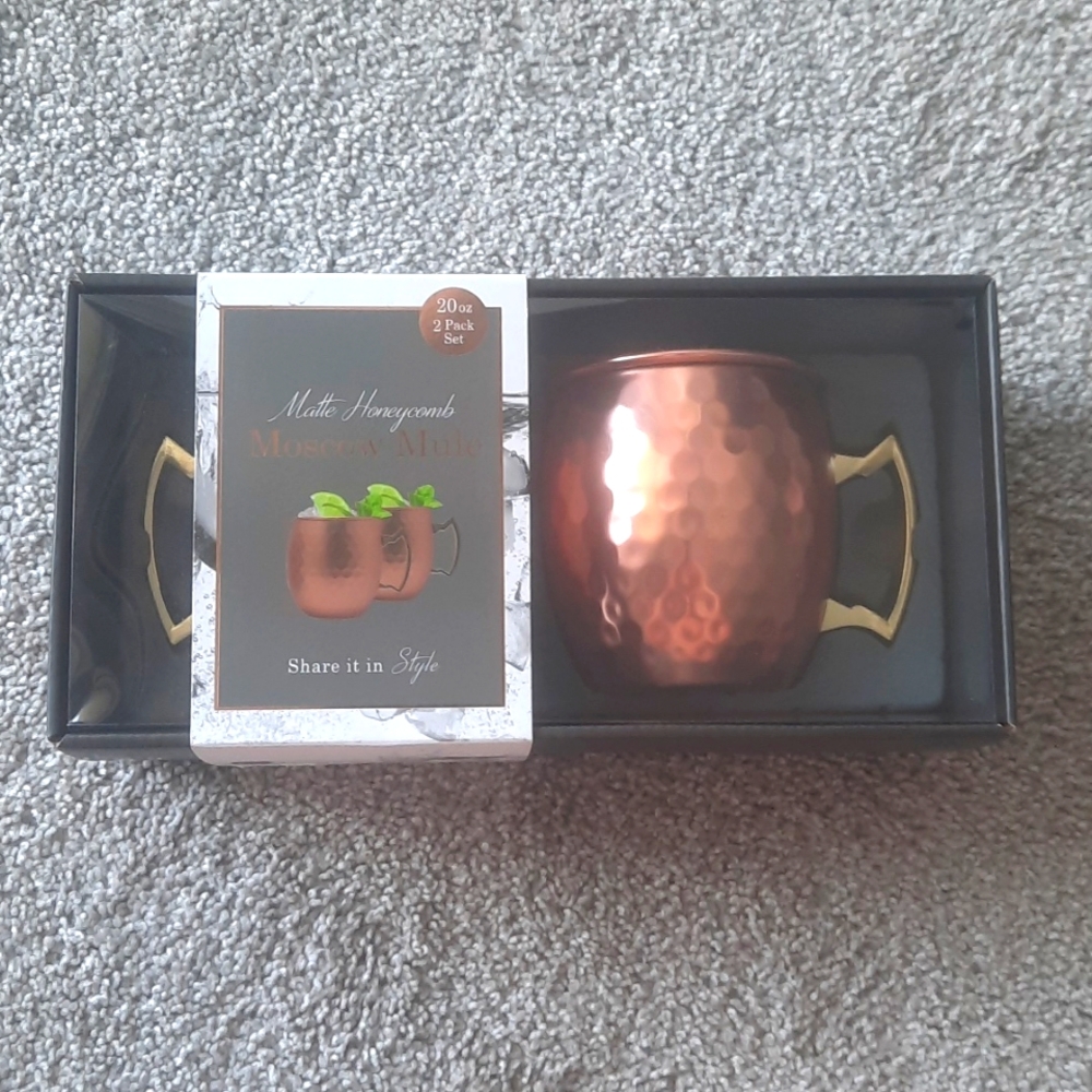Matte Honeycomb Moscow Mule Glasses